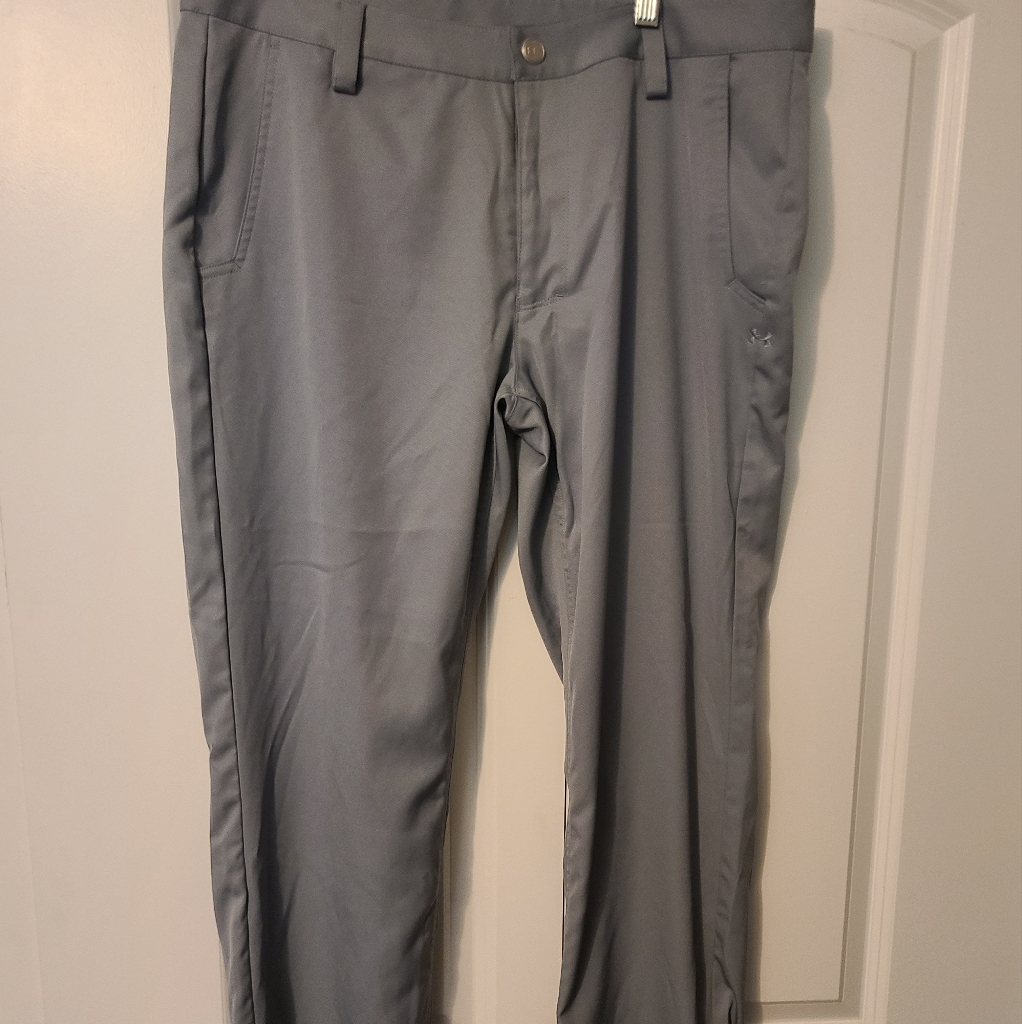 Under Armour Mens Match Play Gray Golf Pants